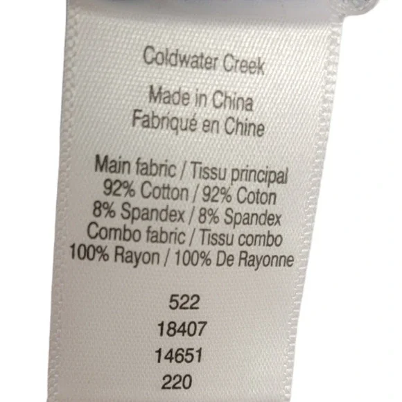 Coldwater Creek Multi Patchwork Design Mixed Shirt Blouse Blue Size XS - Picture 4 of 5